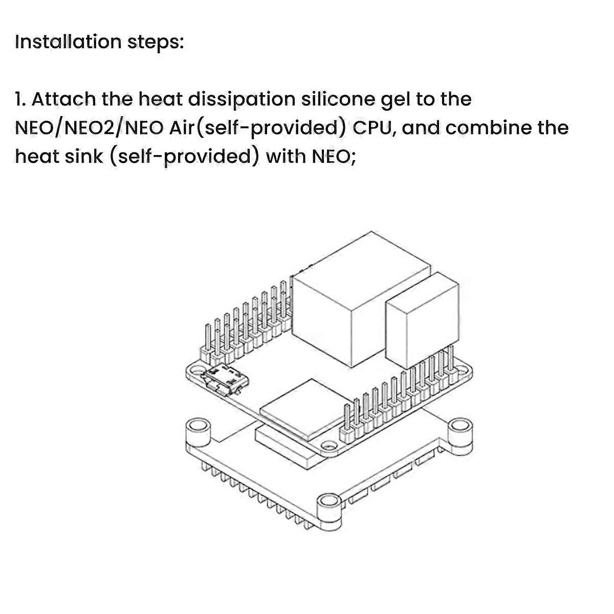 Držiak pre vývojovú dosku NanoPi NEO pre NANOPI-NEO/NEO AIR/NEO CORE