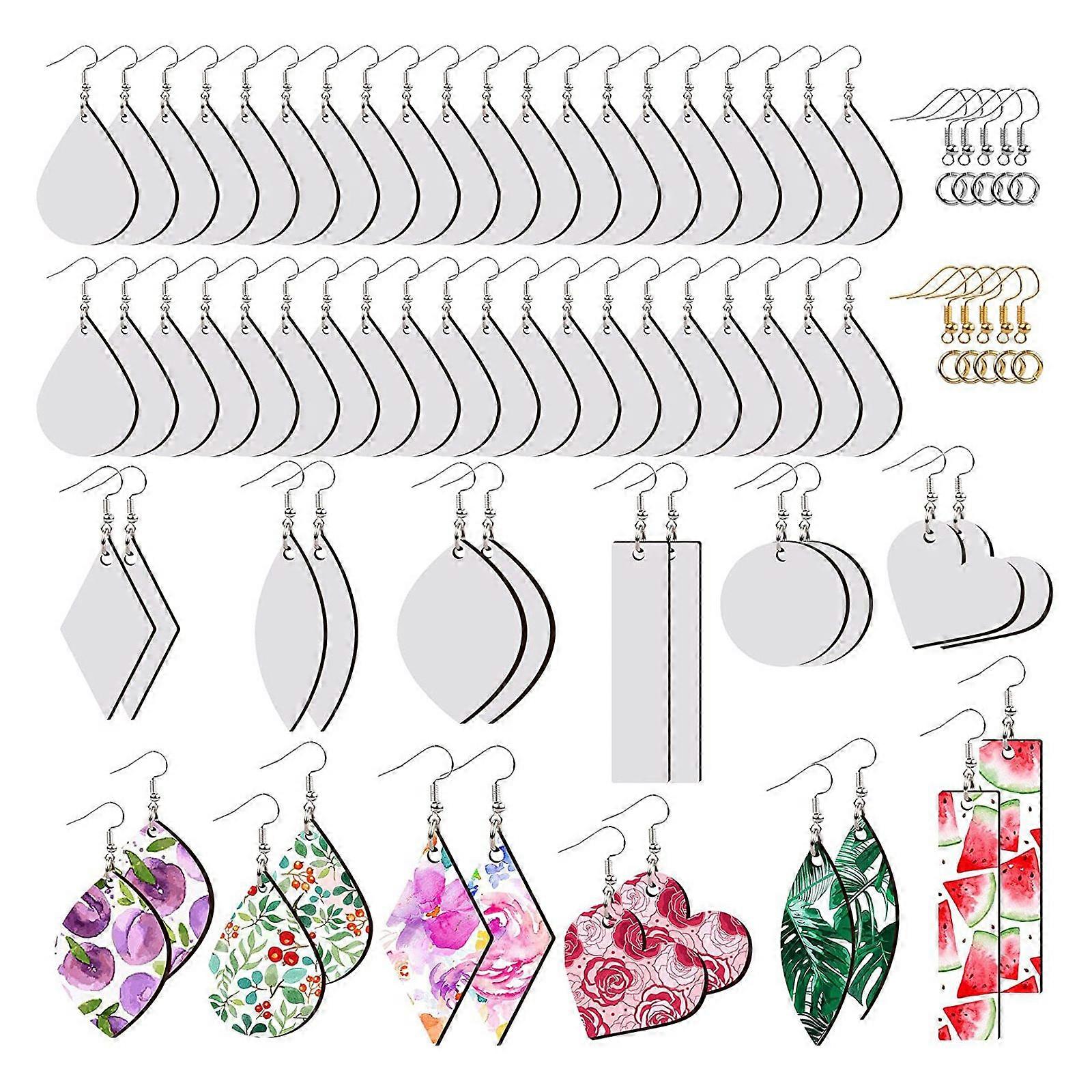 260Pcs Sublimation Printing Earring Unfinished Waterdrop Transfer Earring