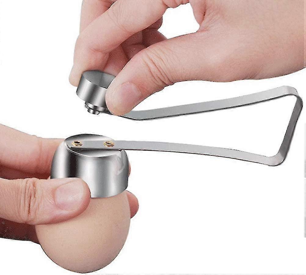 Stainless Steel Eggshell Cutter Kitchen Egg Opener Tool Egg Cracker Remover Egg Shell Separator For Hard Soft Boiled Eggs(4pcs)