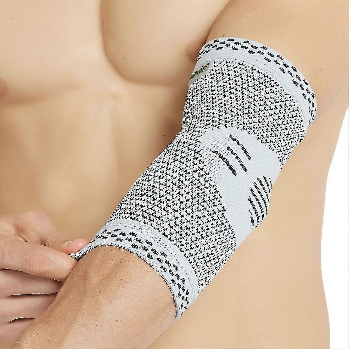Elbow Support Sleeve - Bamboo Fiber 3d Weaving Knitted Fabric - Elastic & Breathable  (size Xl, 1 Unit)