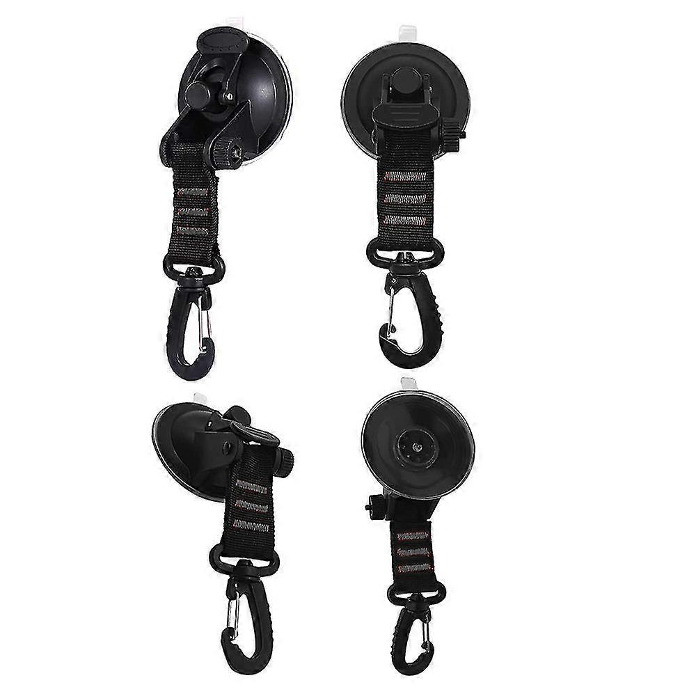 Heavy Duty Suction Cup Anchor With Securing Hook Tie Down, 4 Pieces
