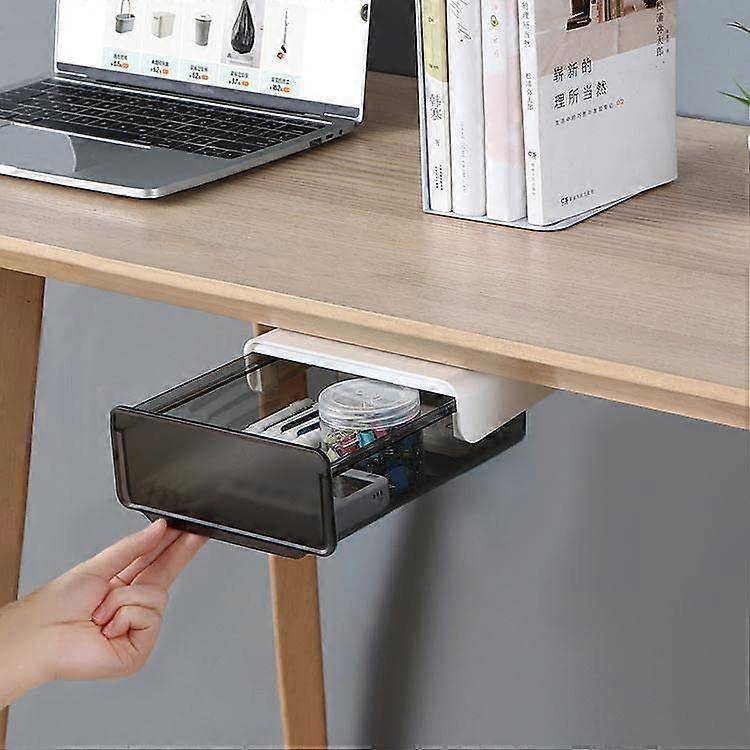 Under Desk Drawer, Attachable Under Desk Storage (Black)