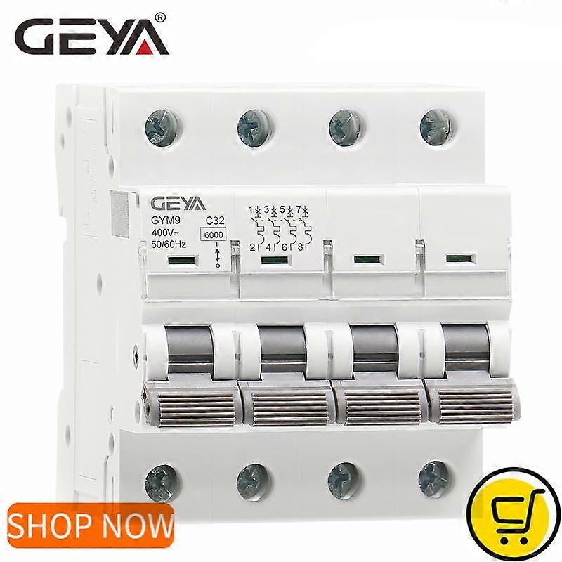 GEYA GYM9 4P MCB 6A-63A 6KA Breaking Capacity MCB Din Rail Mini Circuit Breaker 6A-63A AC Type Factory Direct Manufacturer