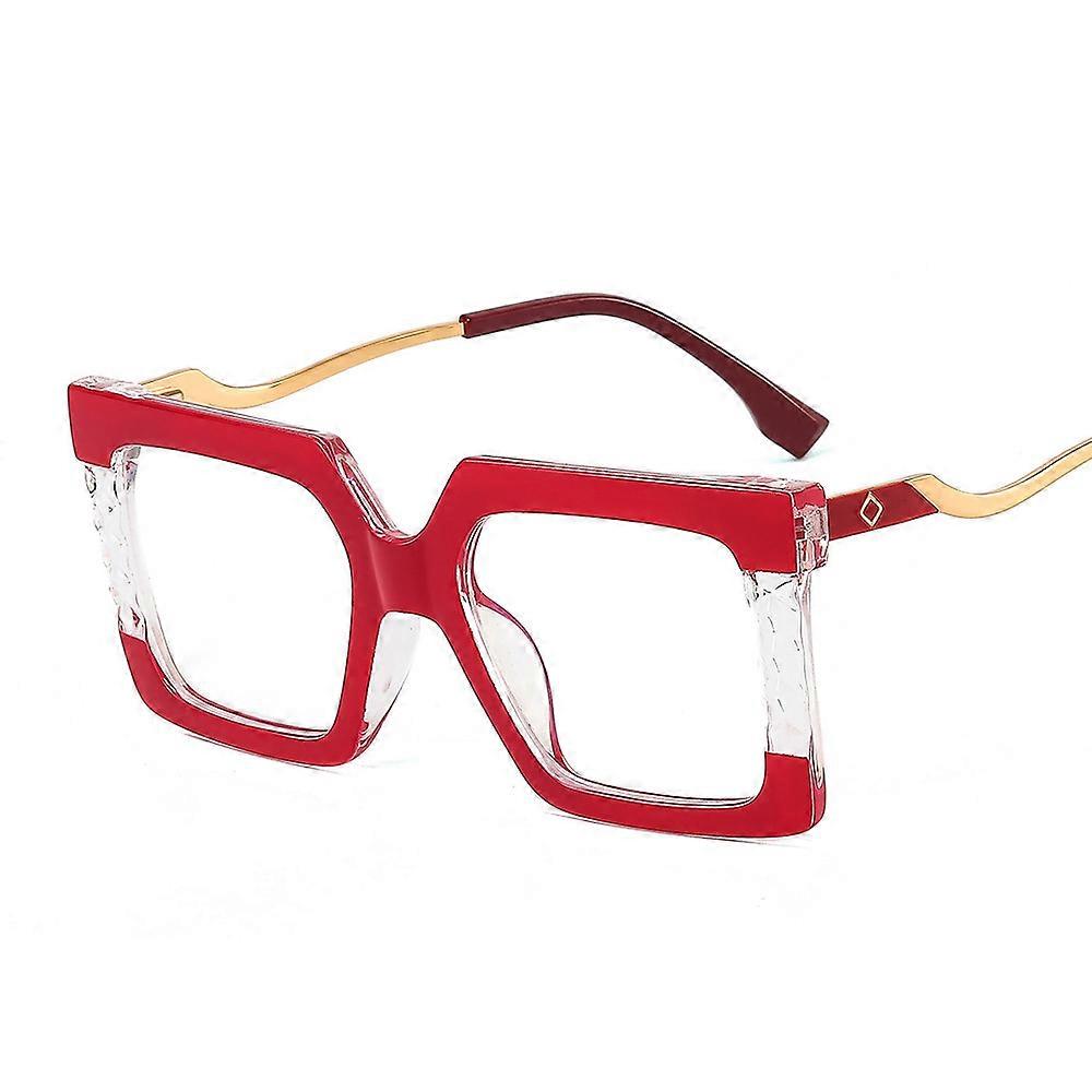 New Fashion Anti Blue Light Square Glasses For Women Retro Ladies Clear Lens Reading Eyeglasses Frame Trending Eyewear TR90
