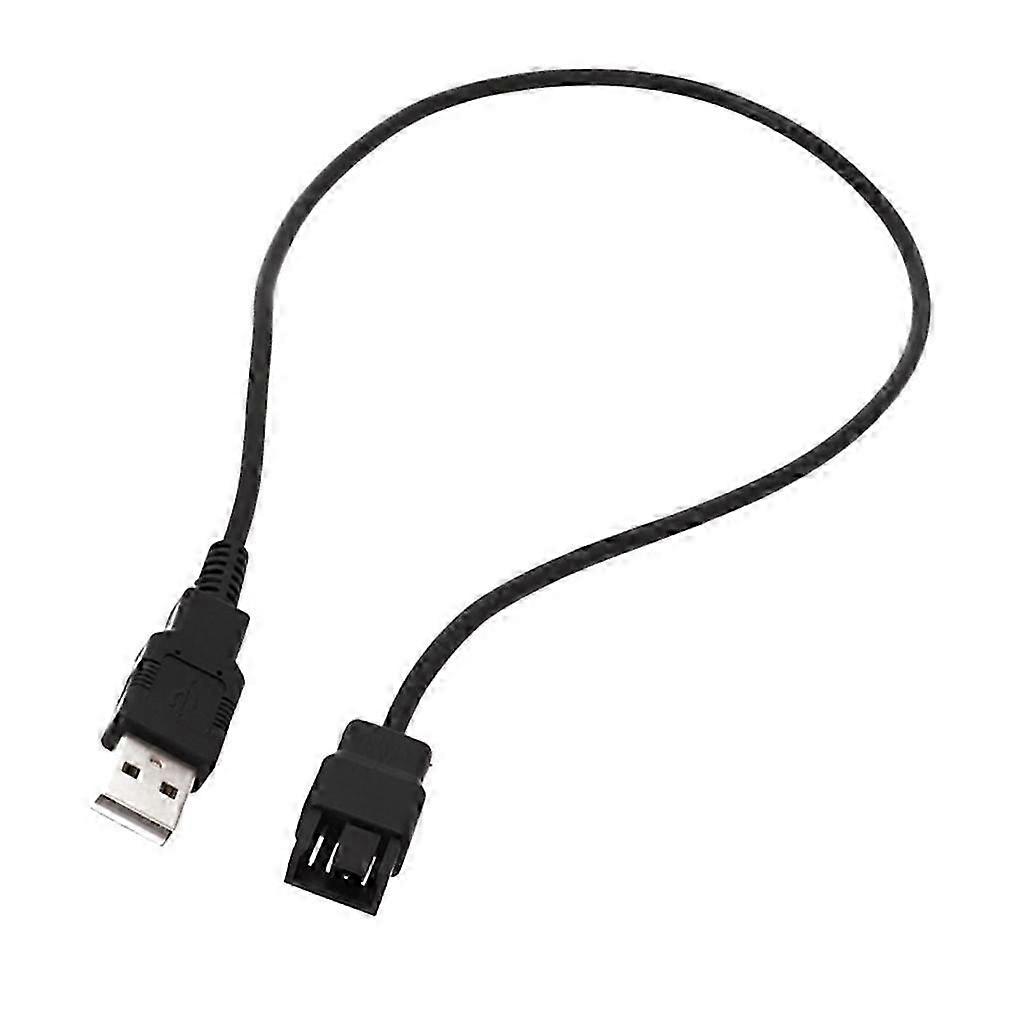 USB to 4Pin Notebook Fan Cable 5V Computer PWM Fan Power Supply Cord 30-100cm