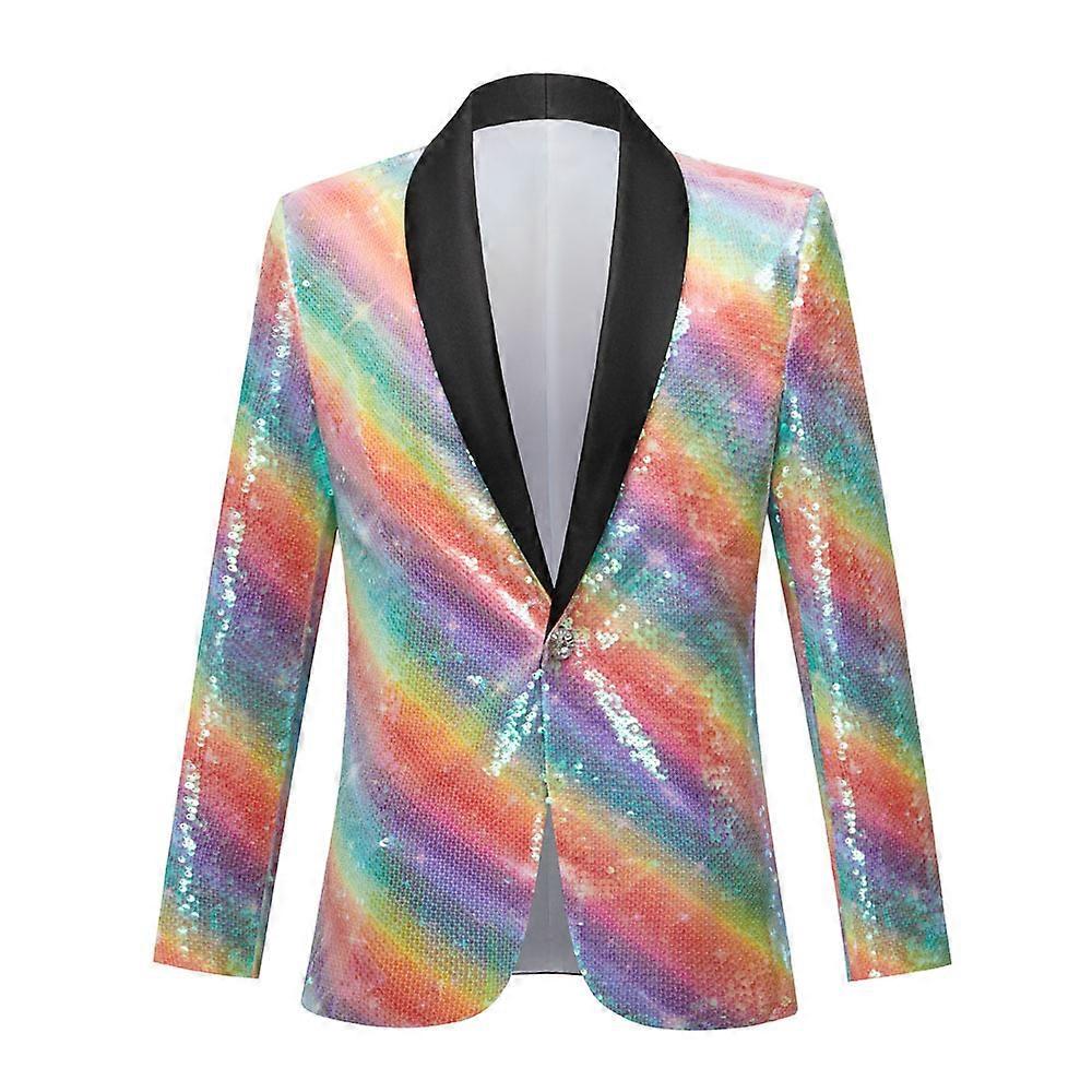 Men's sequined blazer blazer trim jacket