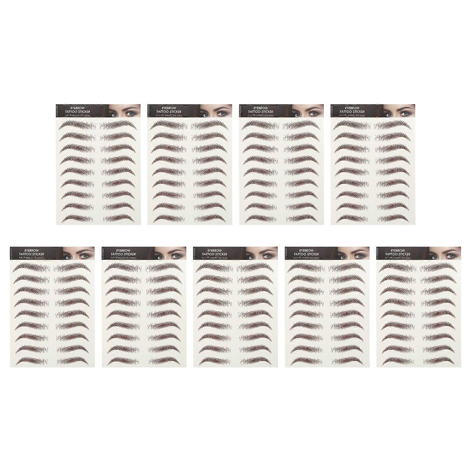 9 feuilles de sourcils tatouages autocollants transferts de sourcils autocollants autocollant de mise en forme