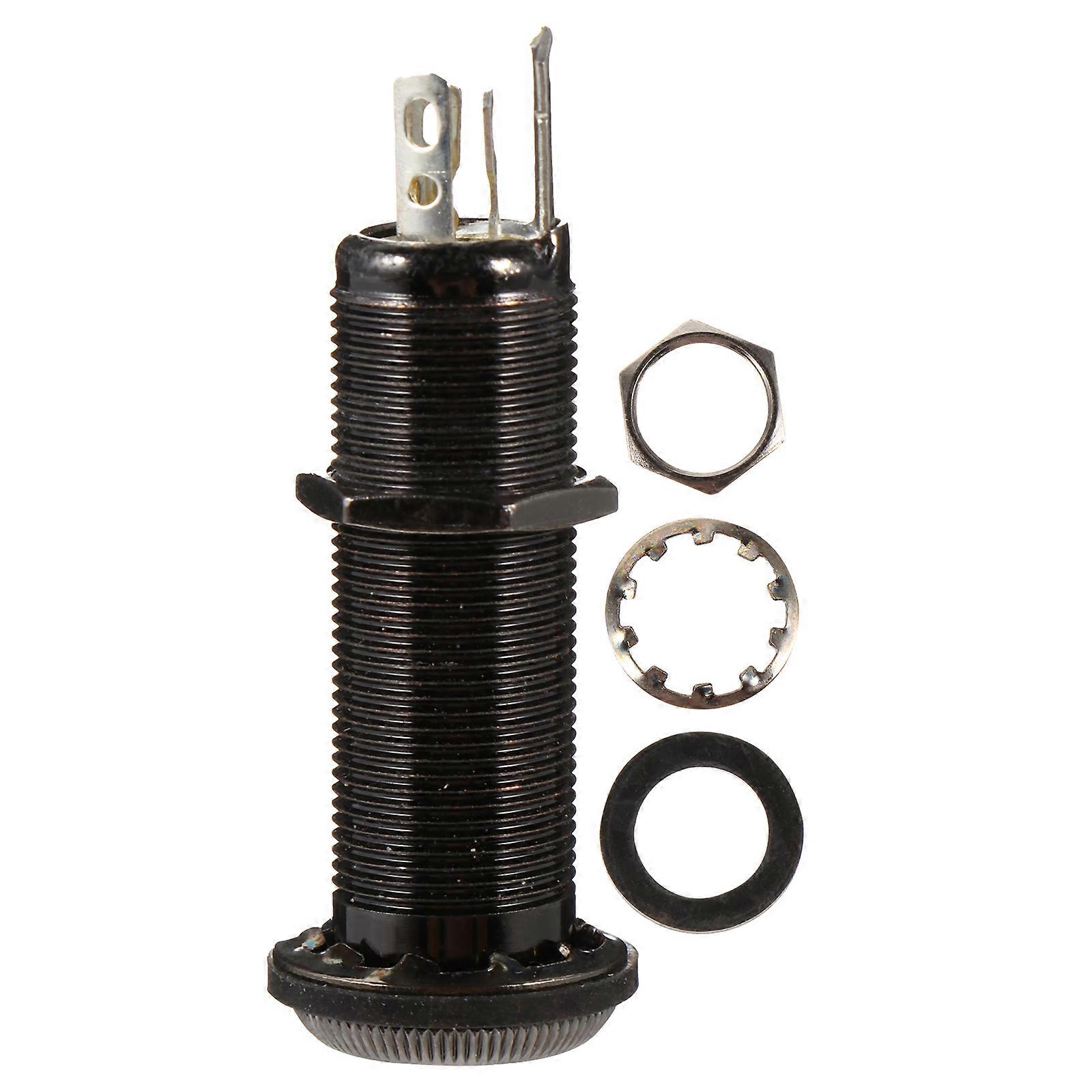 Barrel Jack Cylinder Flush Mount Stereo Socket Replacement for Electric Guitar