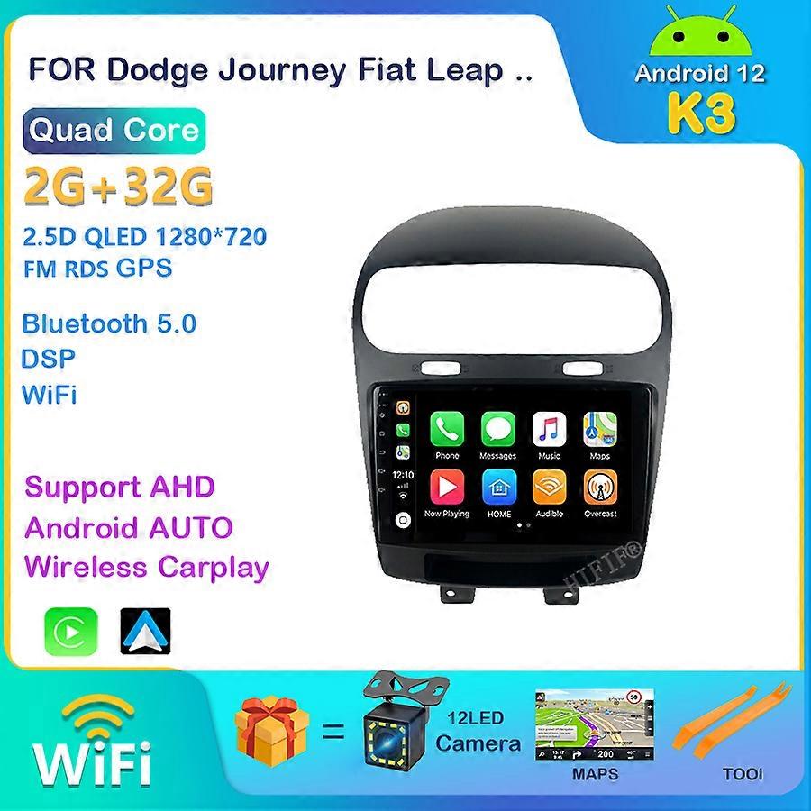 For Dodge Journey Fiat Leap 2012-2020 Android 12 Octa Core 6+128G Gps Navigation Car Multimedia Player Radio