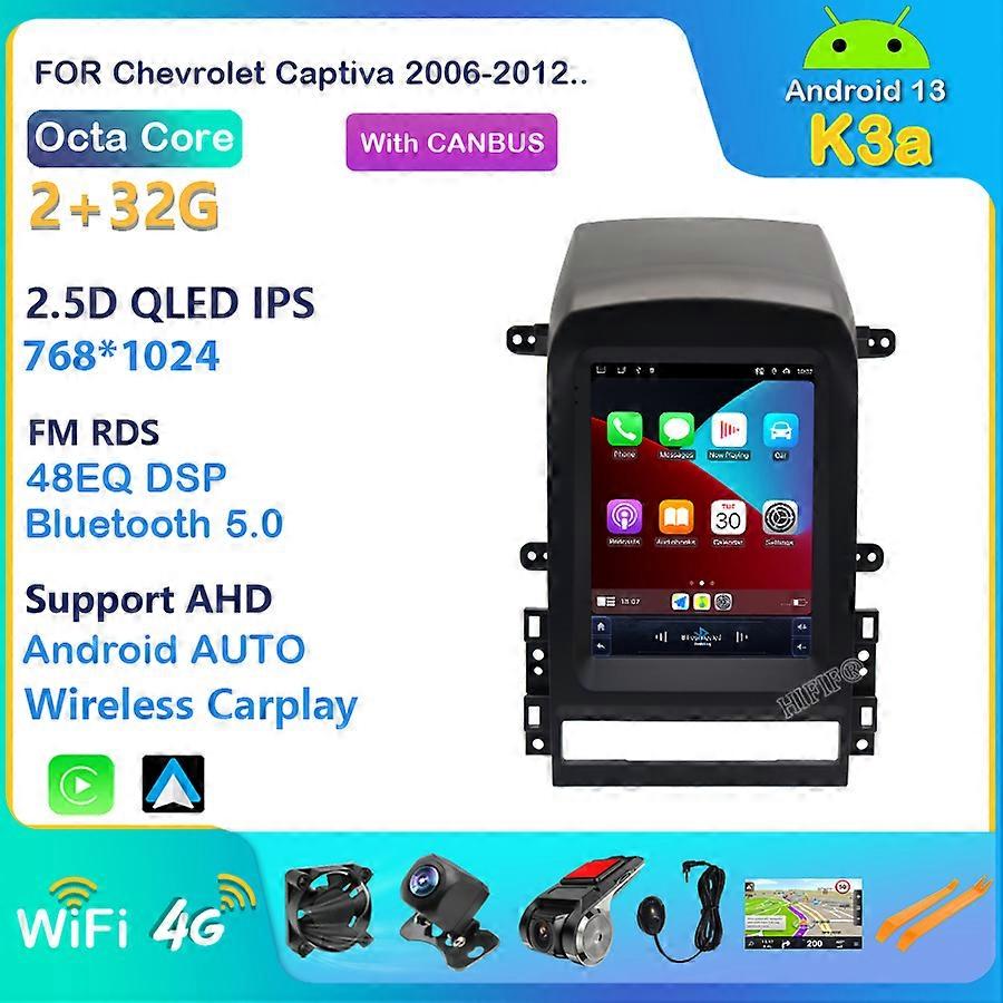 Car Radio For Chevrolet Captiva 2006 2007 2008 - 2012 Tesla Vertical Screen Navigator GPS Android Stereo Receiver 2 Din