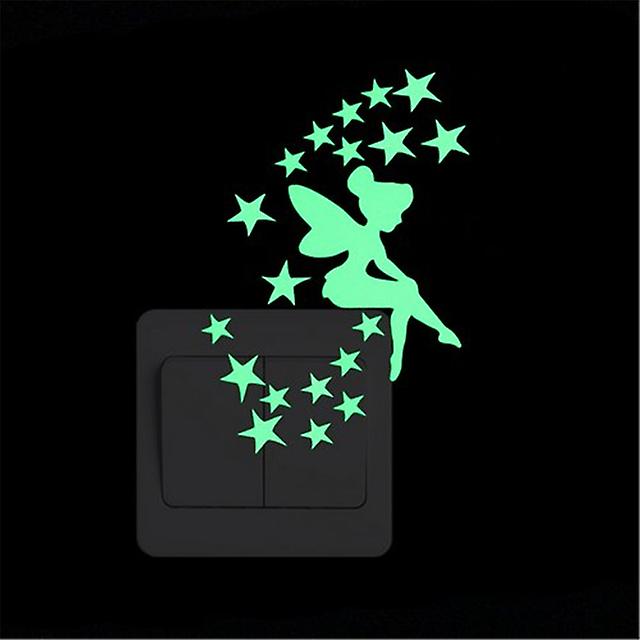 Cartoon Luminous Switch Sticker Glow In The Dark Wall Stickers Home Decor Kids