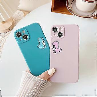 Matching Phone Cases for Couples Cartoon Cute Dinosaur Matte Compatible  with iPhone Case (Pink,iPhone 12) | Fruugo EG