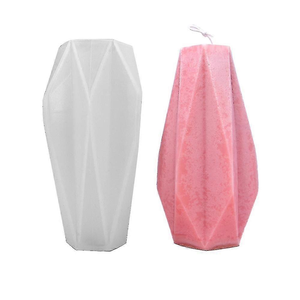 Geometric Silicone Stencil Polygonal Vase Casting Die Soft Diy Craft Templates For Candle Wax Soap New X