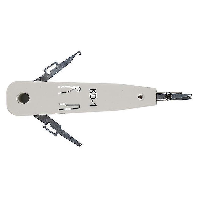 Wuzhou Idc Terminal Insertion Tool With Wire Cutter Stripper For  Network Socket, Telecom Phone Cable Socket, Patch Panels(1pc, White)