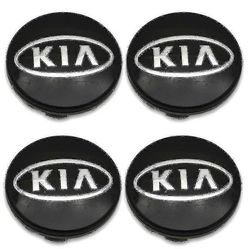שחור קיה גלגל רכב מרכז מכסה רכזת כיסוי 60 מ"מ 4 יח 'עבור פיקנטו, ריו, פורטה, Ev, נשמה, סיד WG בוריס