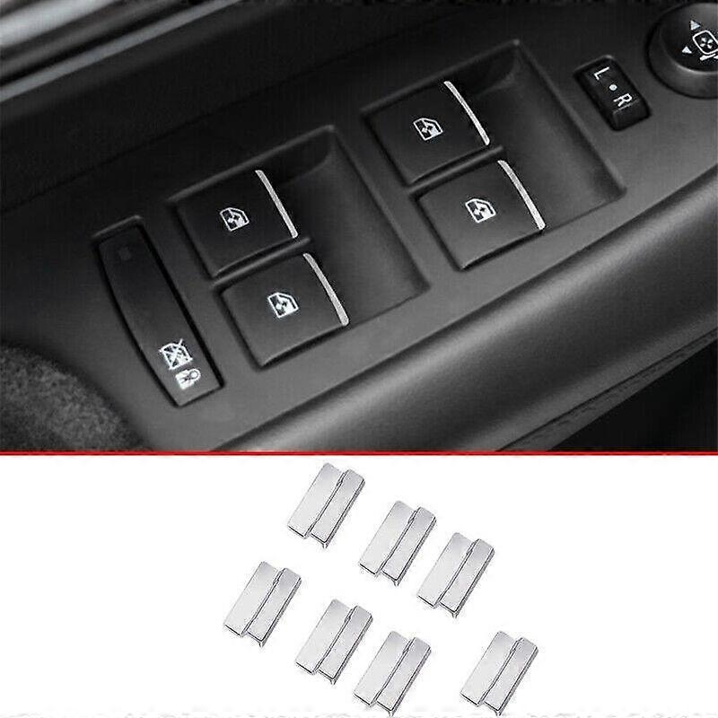 Chrome Style Window Door Lock Control Patch Trim 7pcs For Cadillac XTS 2013-2019
