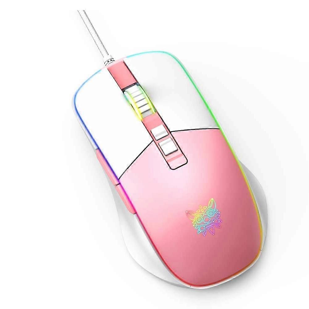 ONIKUMA CW916 Mouse da gioco cablato rosa