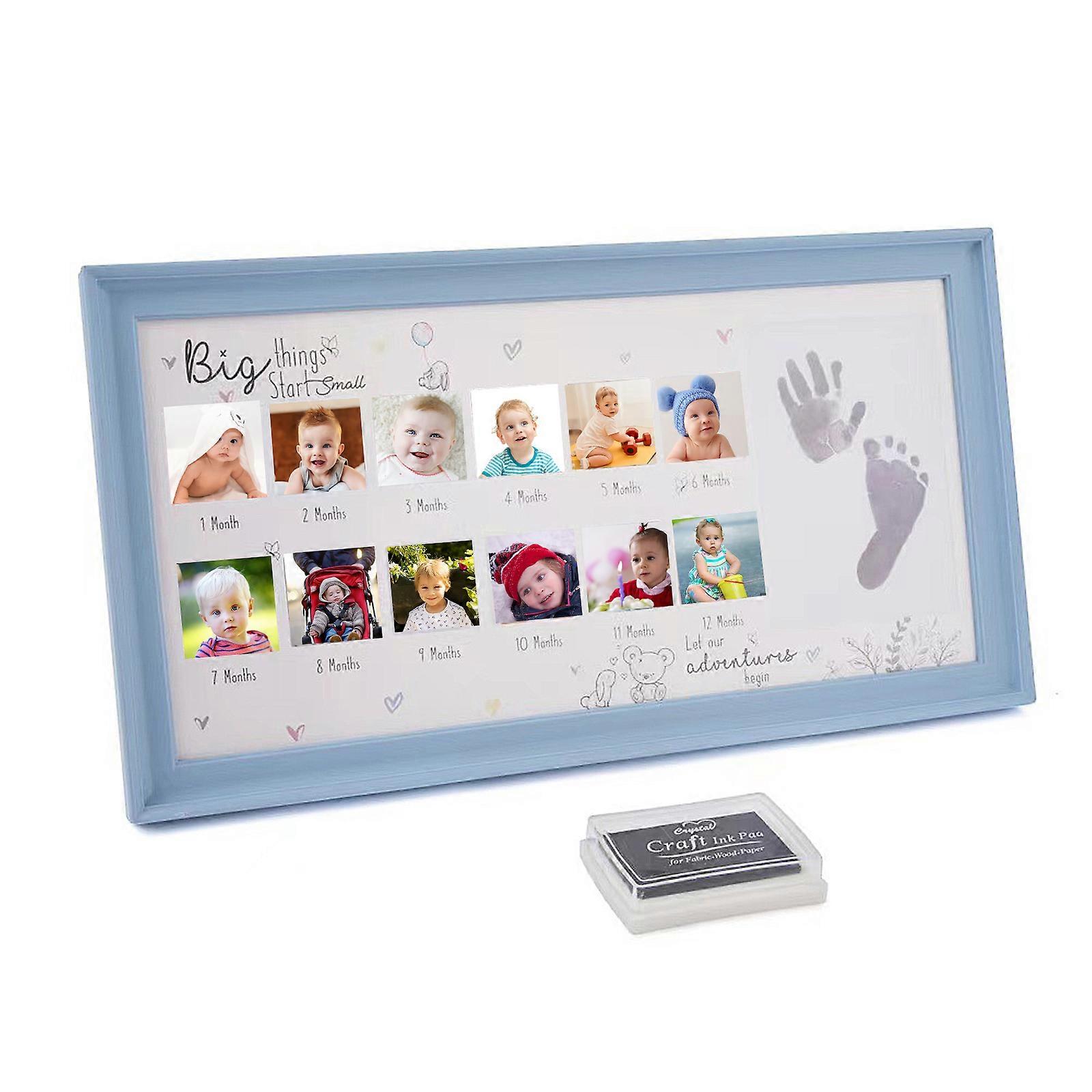 12 Month Picture Frame for baby with ink