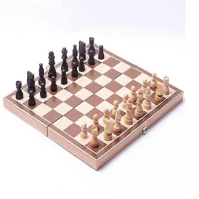 Folding Wooden Chess Set Board Game