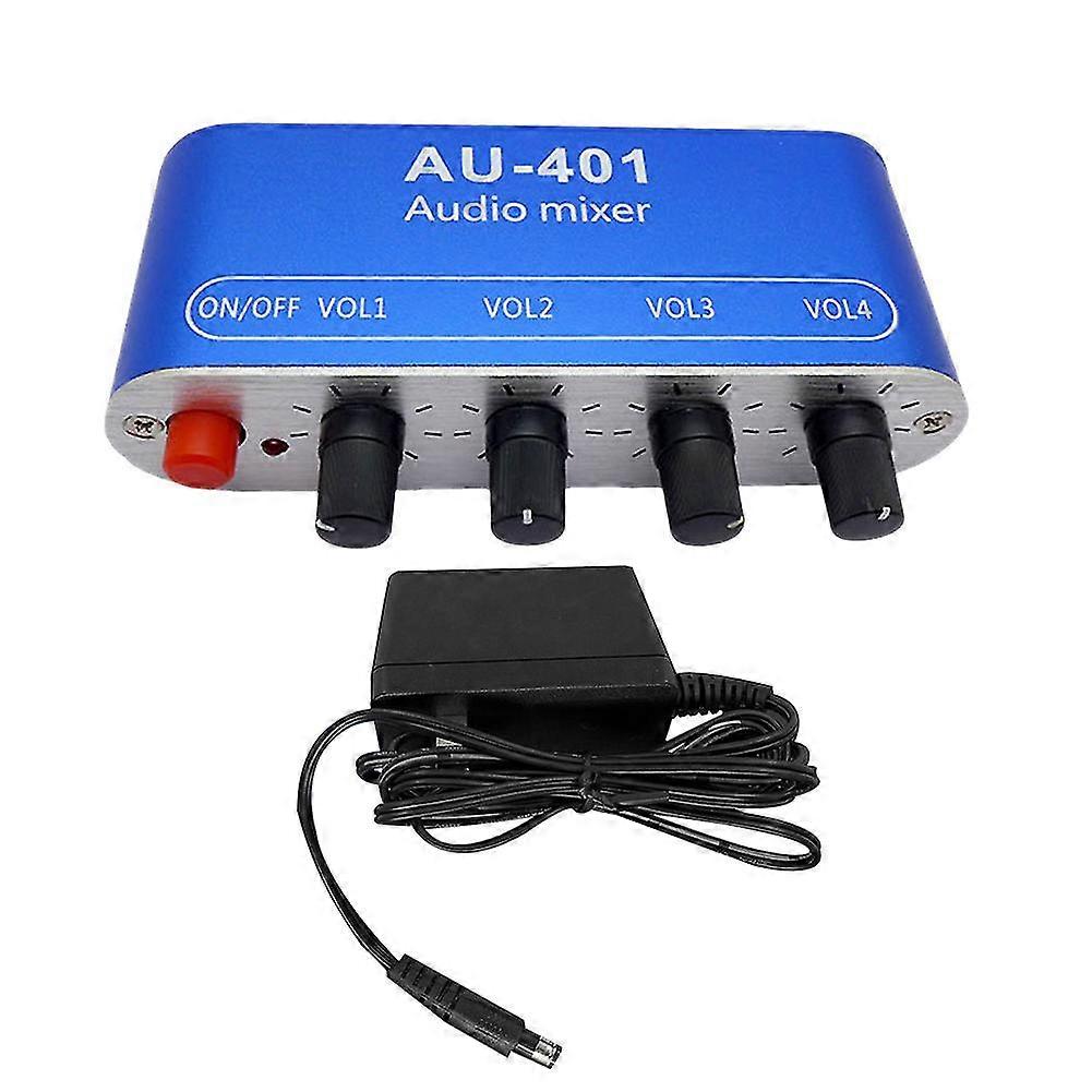 Mixer (4 Input 1 Output ) Individually Board+ Adapter Diy Phs Amplifier