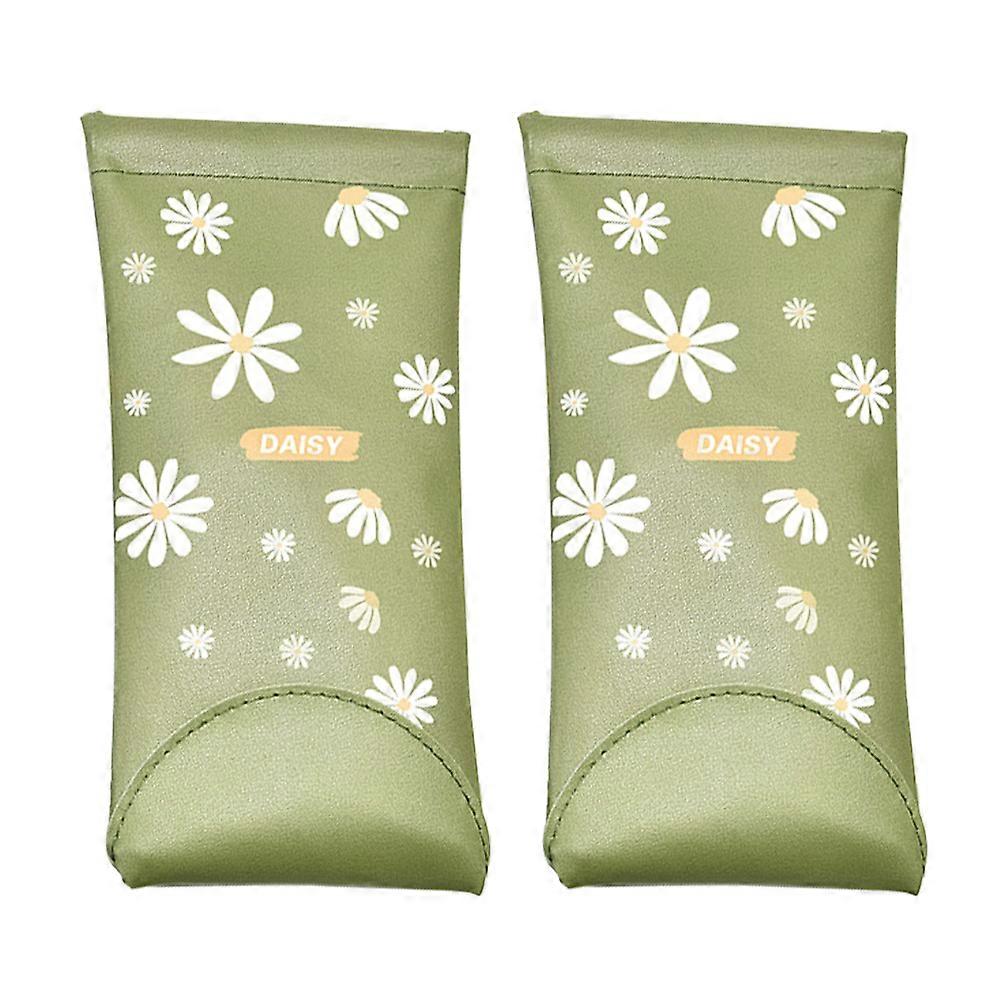 Bærbart læder bløde solbriller etui til kvinder mænd