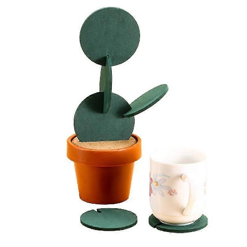 Coaster Storage Box Cactus Coaster Insulation Environmental Protection Cup