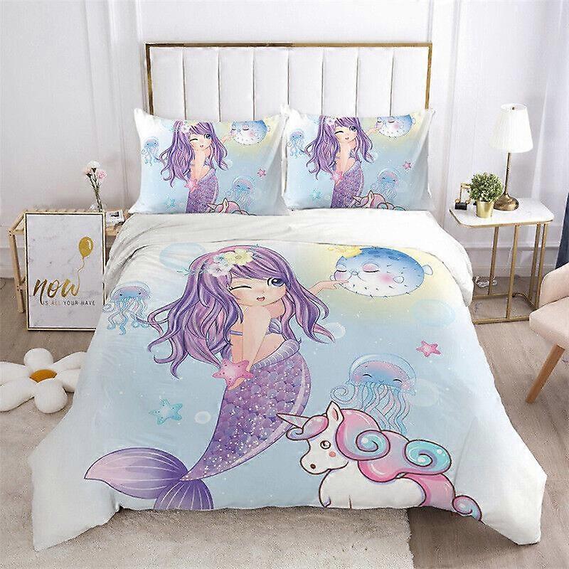 v4855 Bed Sheets Unicorn Duvet Cover with Pillow Cases Bedding Set Sizes Bed Sheets IU4855