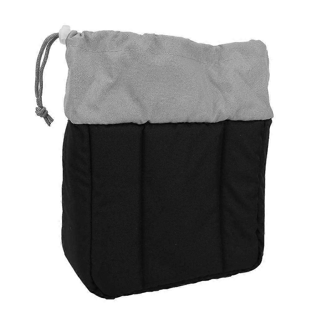 Thickened Shockproof Digital Camera Lens Insert Bag Padded Case With Drawstring (Grey)
