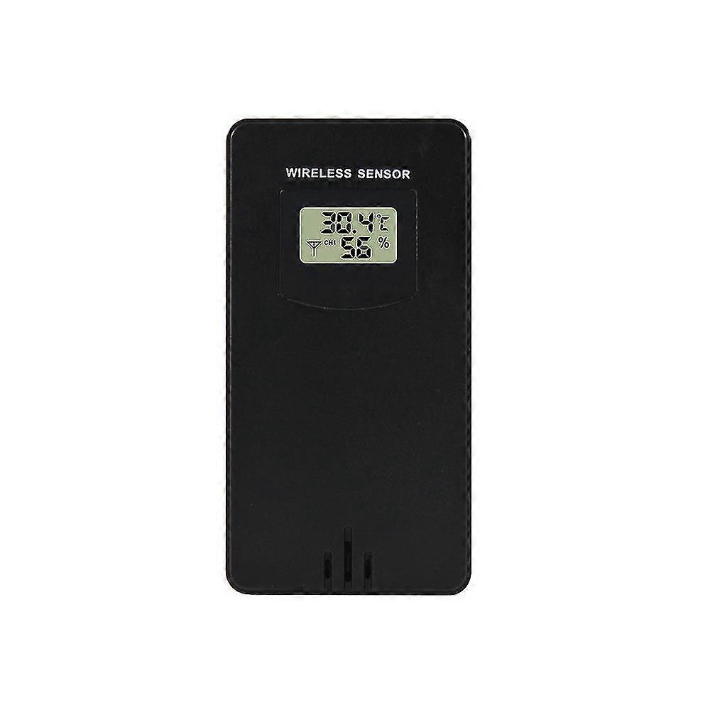 Weather Station Accessories, Wireless Sensor Outdoor Temperature Monitor Replacement Sensor  Neutral Black