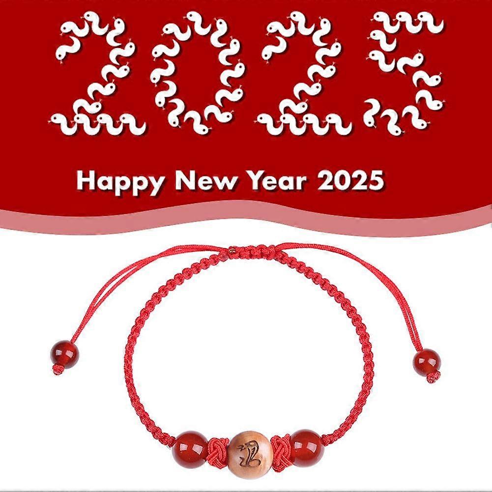 2025 Red String Red Rope Bracelet Adjustable Snake Pattern Lucky Protection