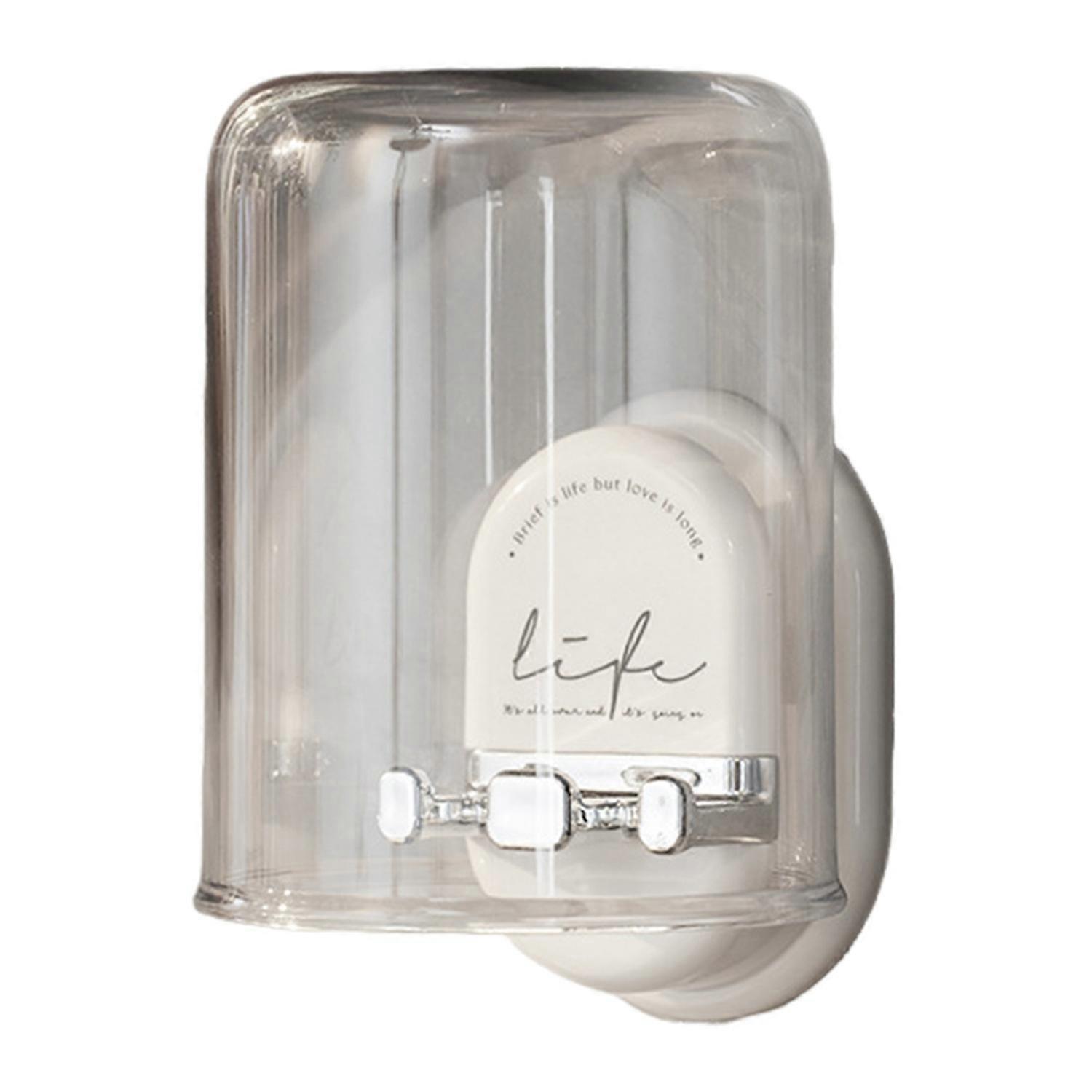 Toothbrush Rack Wall-Mounted Holder No-Punch Installation Double-Clip Design Efficient Drainage