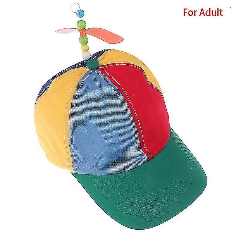 Voksen / barn Helikopter Propell Baseball Caps Fargerike Patchwork Hat Sun Hat