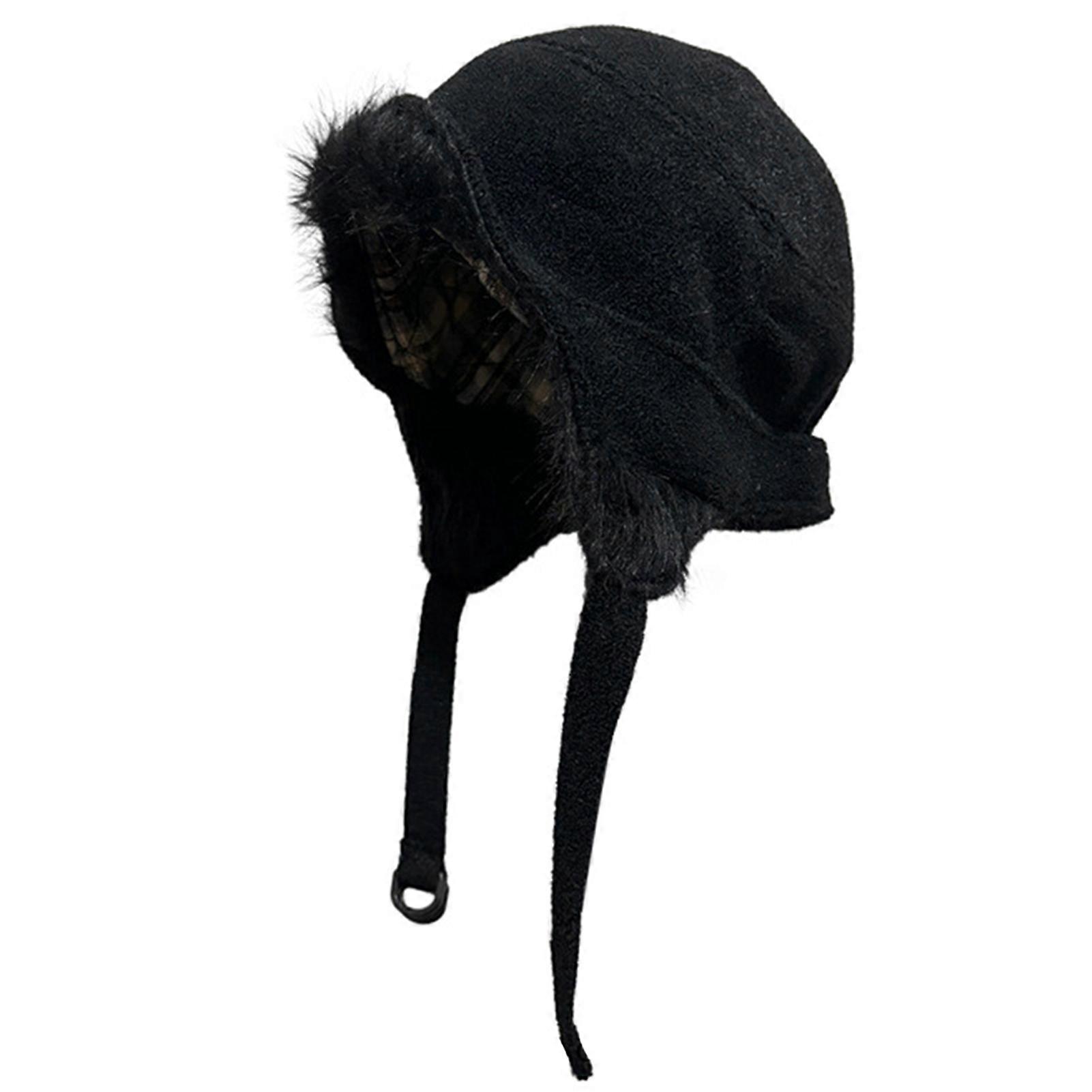 Stickade fleece mössa elasticitet lätt stickad mössa för utomhussporter