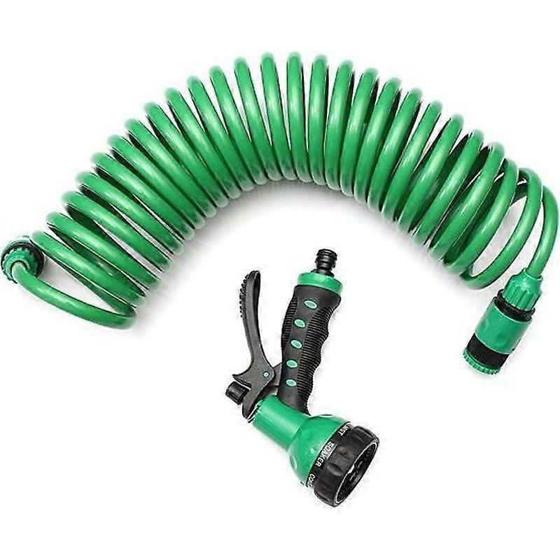 Expandable Watering Hose 75m - NEFU - 7 Spray Patterns - Green - EVA
