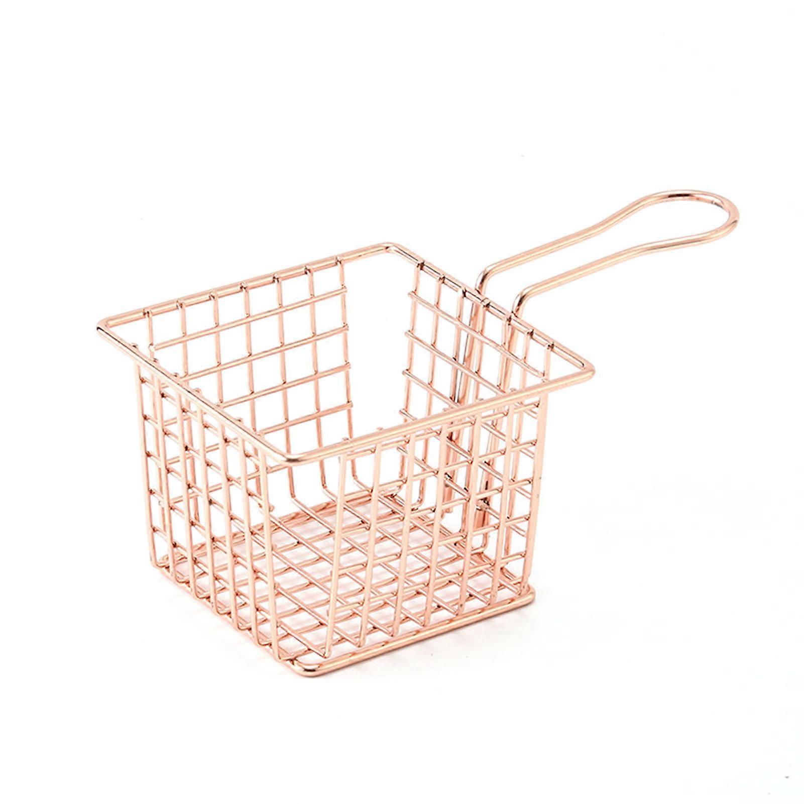 Fryer basket with handle for restaurant use