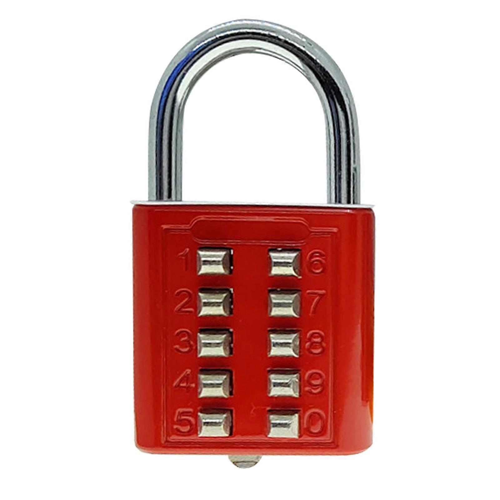 Secure Your Luggage with a Durable Zinc Alloy Button Combination Padlock for Easy Use