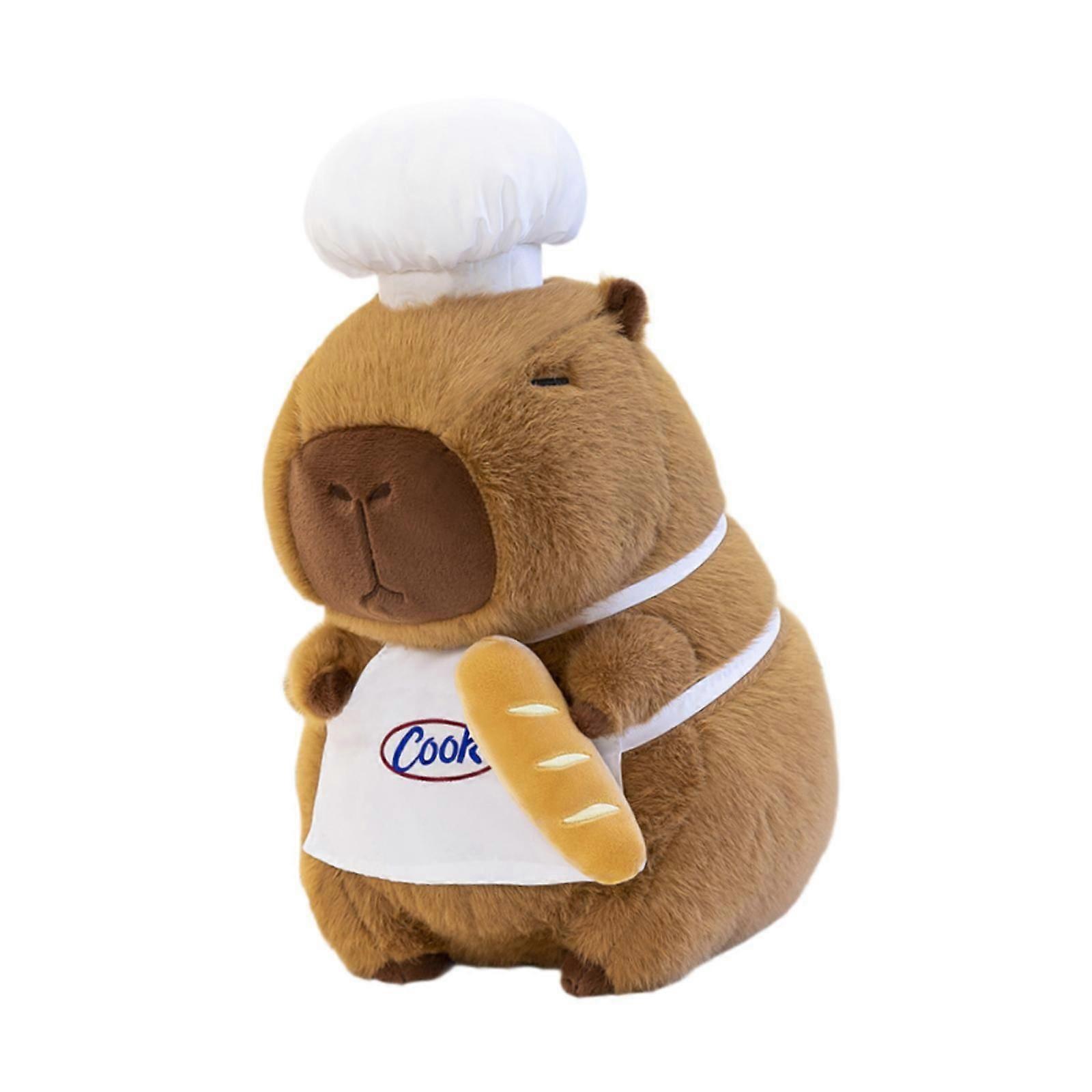 لعبة كابيبارا محشوة للحيوانات 30 سم مع زخرفة صغيرة للأطفال طقم كابيبارا أفخم