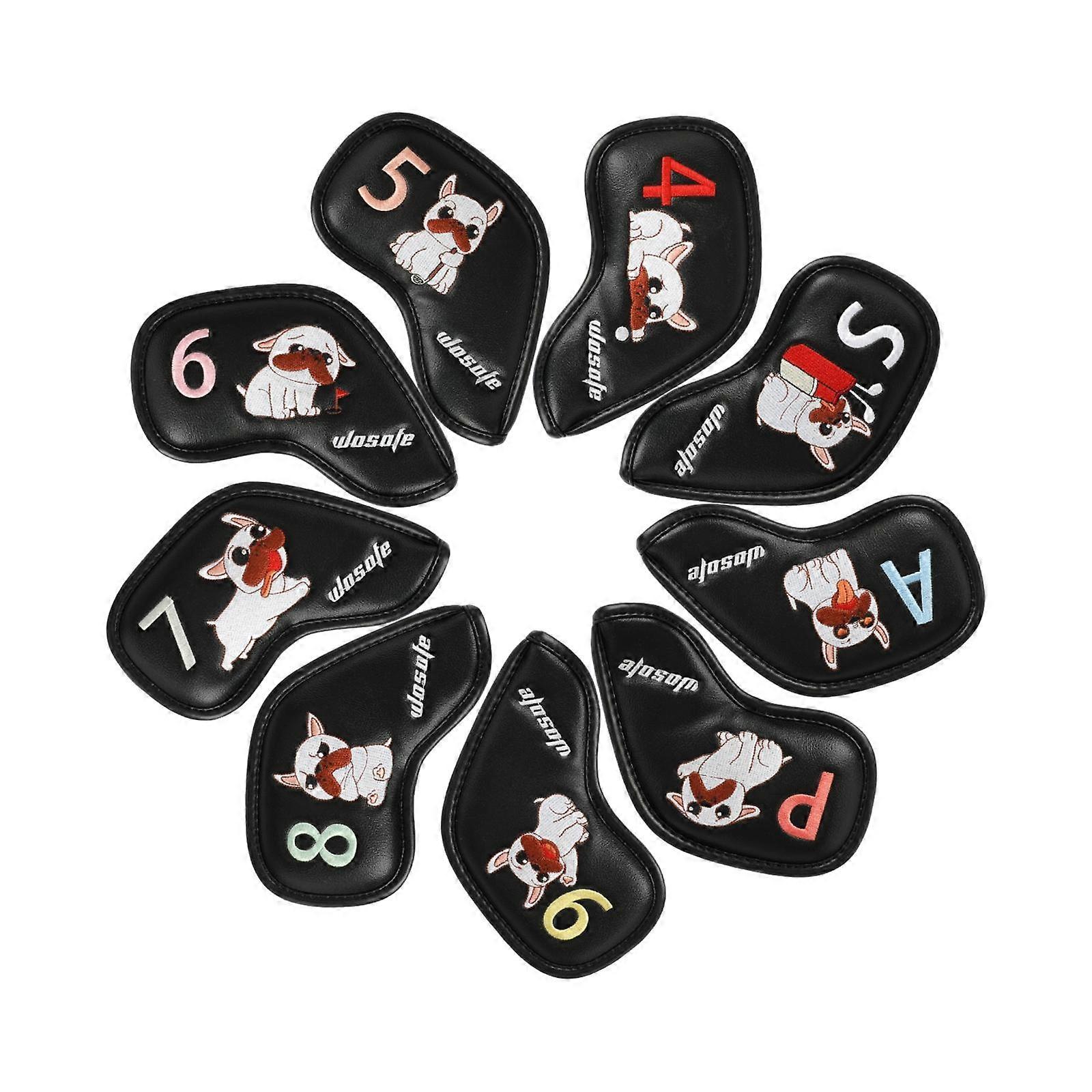 9 Golf Iron Head Covers Set for Protection