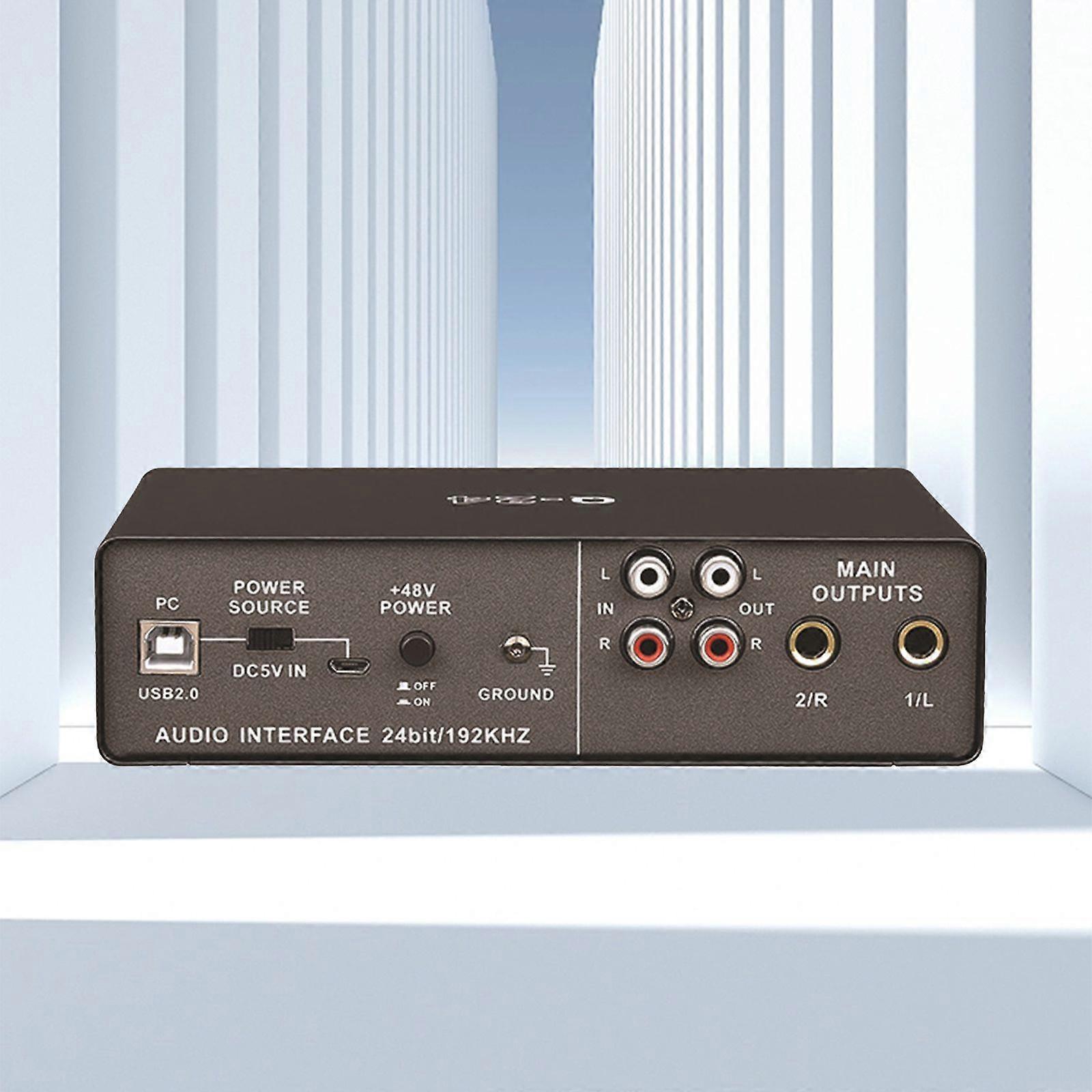 Q24 External USB Sound Card Audio Interface 24Bit/192KHz for Livestream& Recorwu