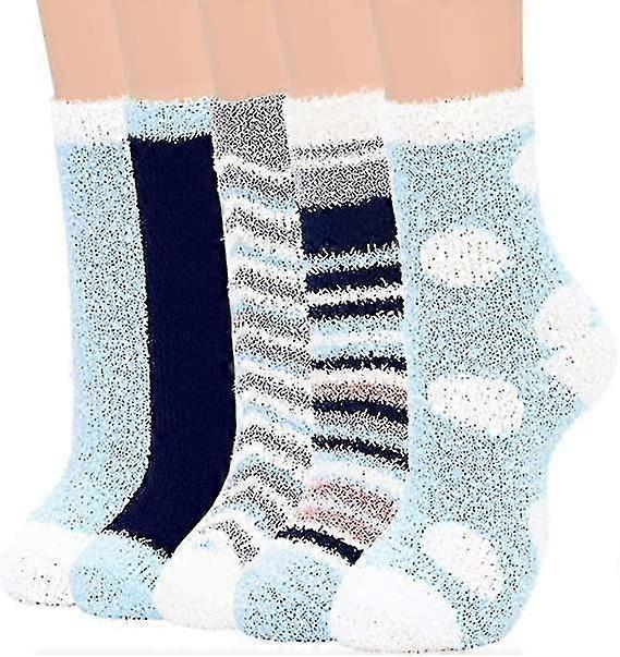 Women Sock Warm Soft Plush Sleeping Sock Casual 5 Pairs SX