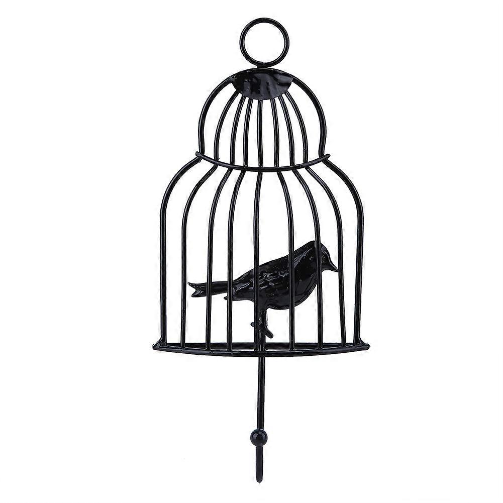 Wall Hanger Bird Cage Pattern Bag Key Rack Organizer Wall Mounted Home Decor Hook