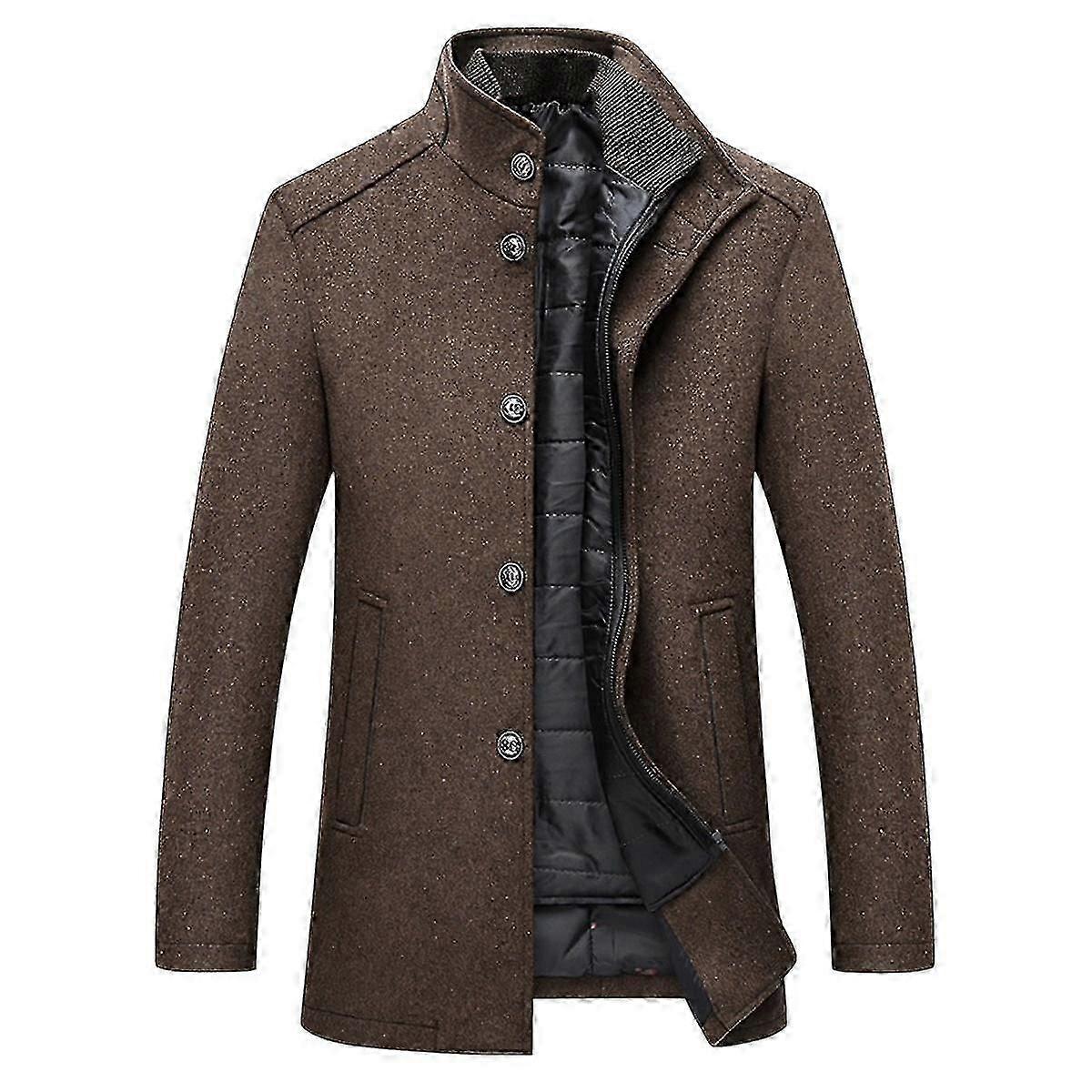 « Veste décontractée à col montant double rembourrée pour homme »