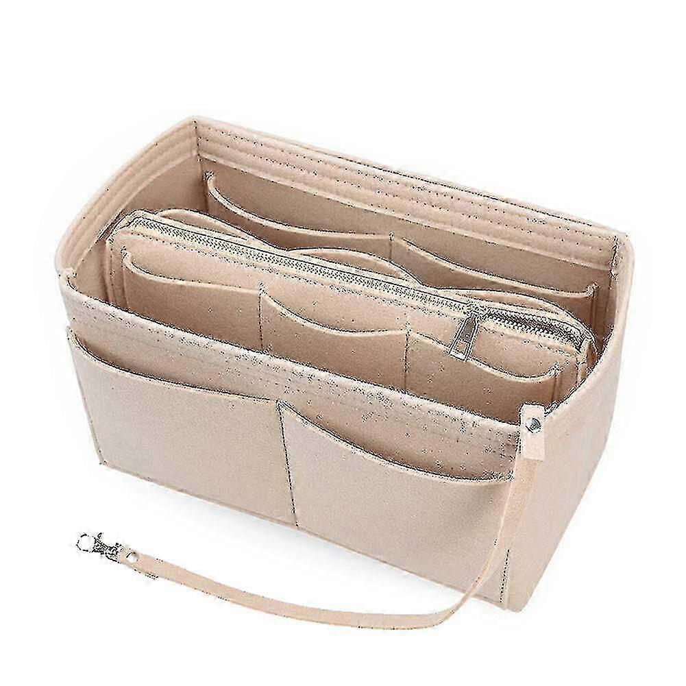 Felt Insert Organizer Cosmetic Bag for Handbags & Totes, Portable Multi-Purpose Storage