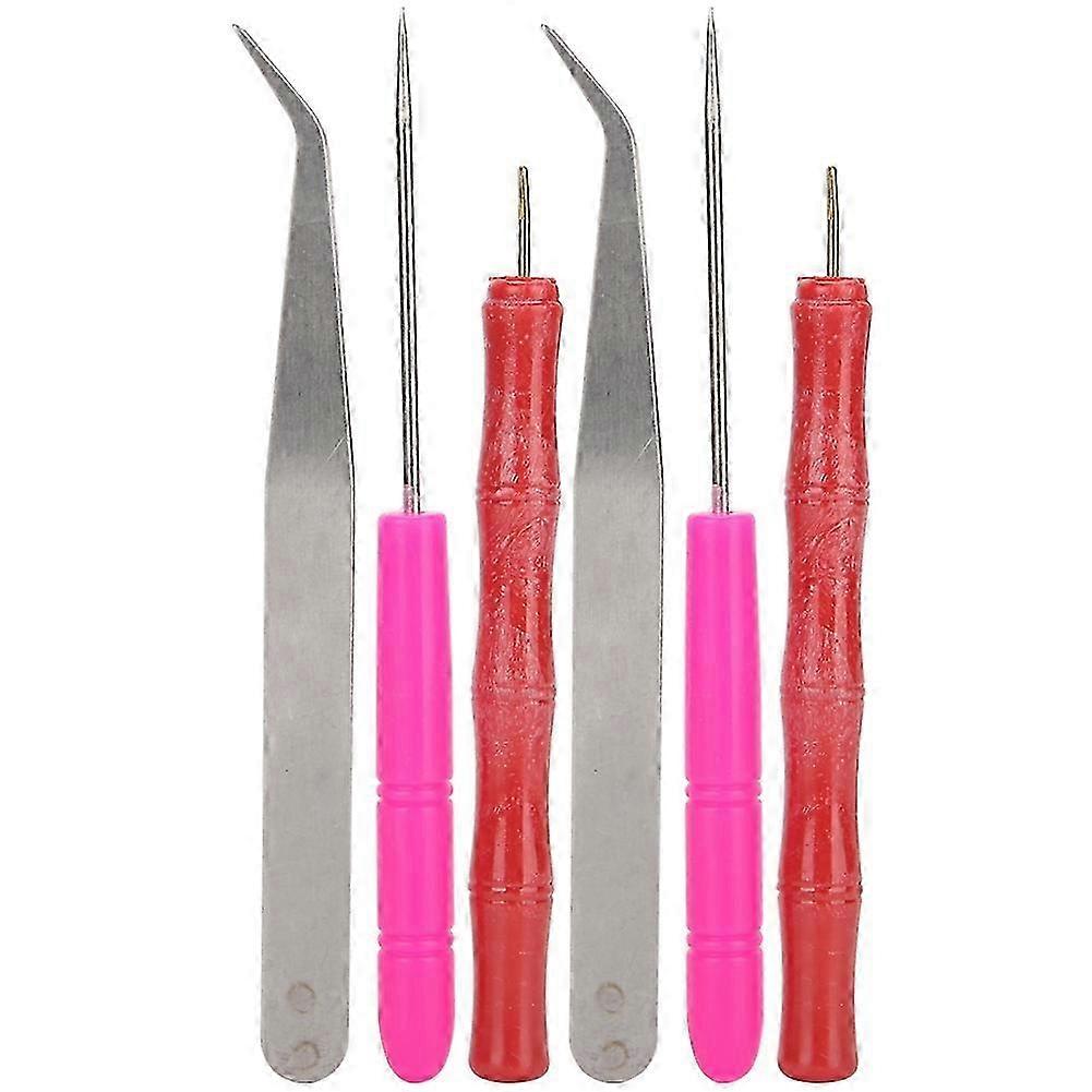 2 Sets Paper Quilling Tool Kits Hand Rolled Paper Pen Tweezers Slotted Pen Set(3pcs x 2sets )