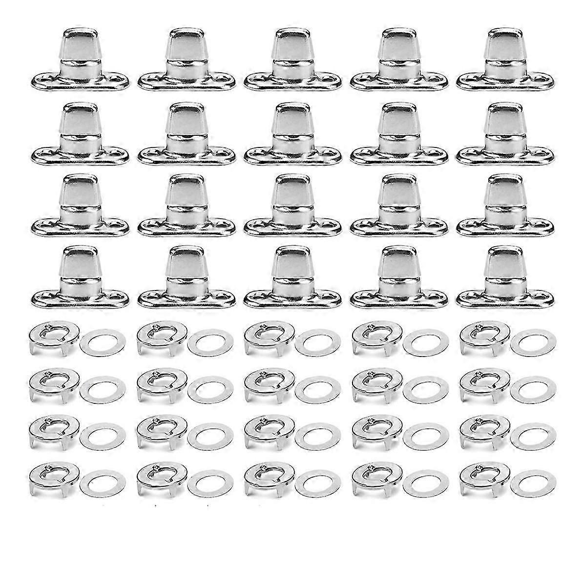 20 Sets Marine Grade Twist Lock Fasteners Turn Button Eyelet and Stud, for Canvas Fastener Turn But