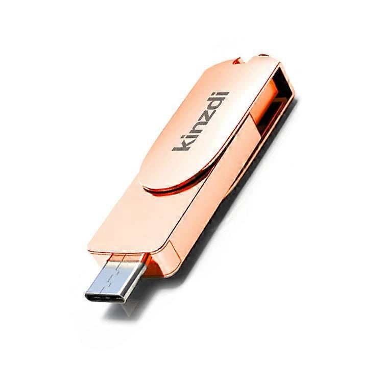 Kinzdi 256GB USB 3.0 + Type-C 3.0 Interface Metal Twister Flash Disk V11