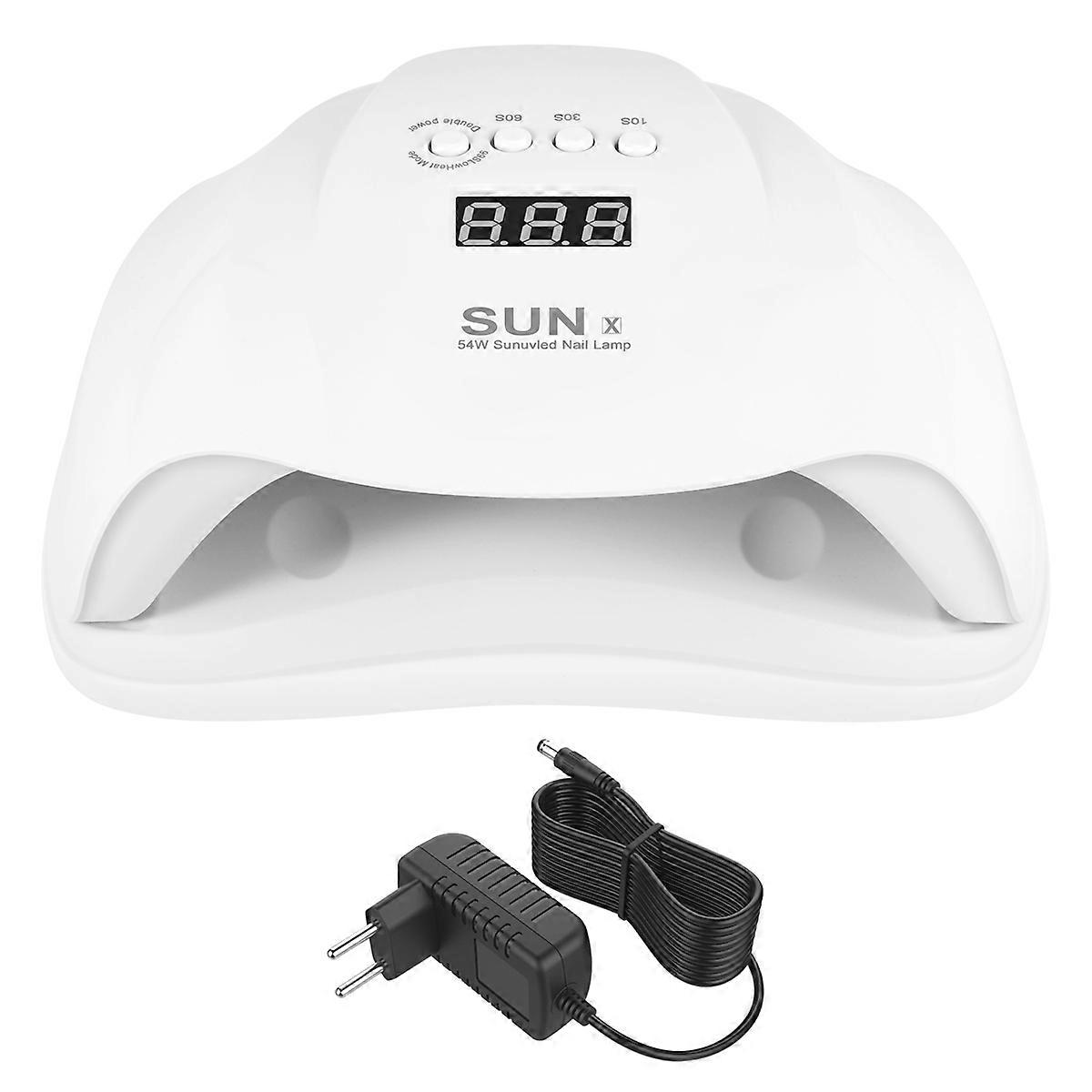 Sun X 54 W Nail Gel Dryer Machine Uv Led Lamp White Light Eu Plug