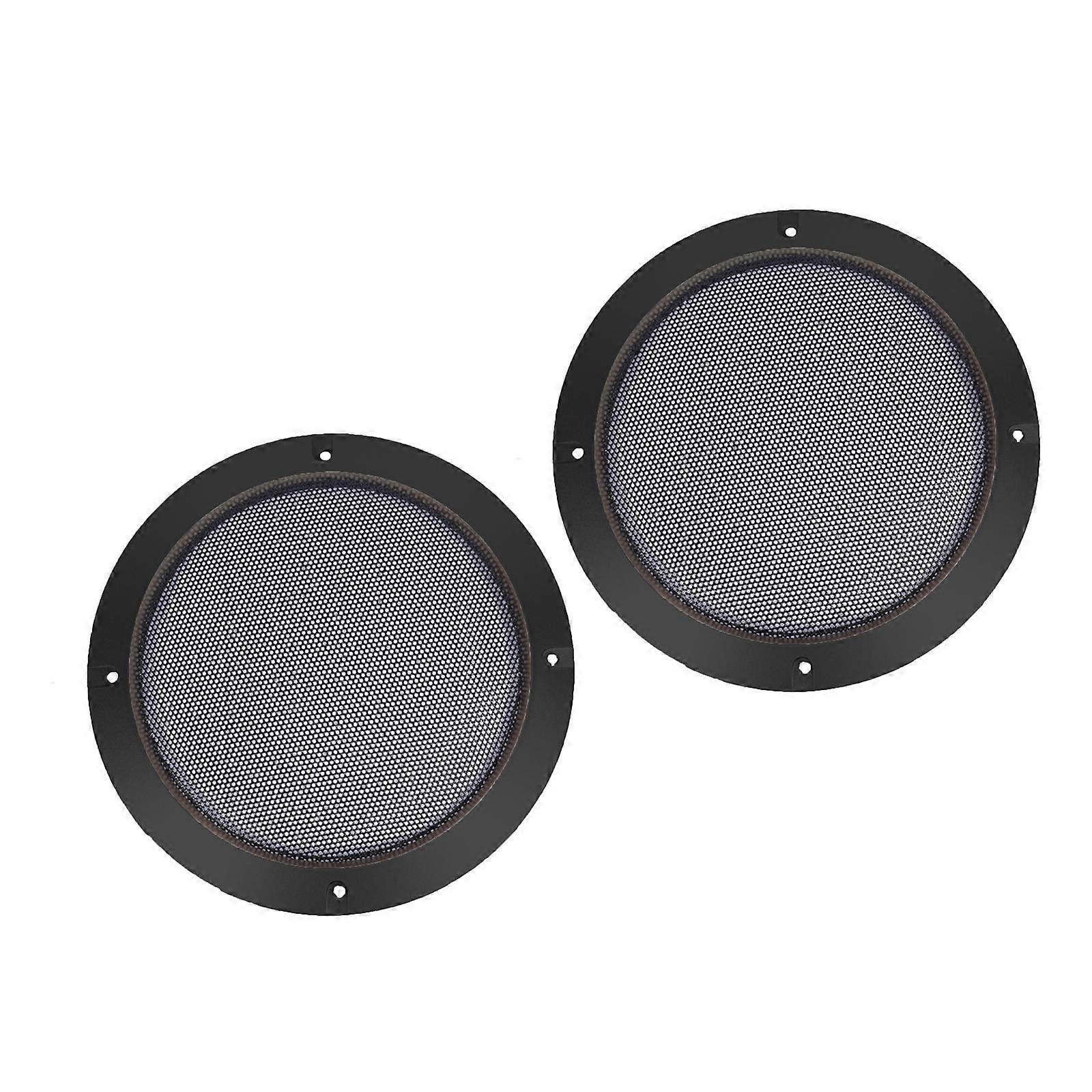 2PCS/Set Black 2'' 3'' 4'' 5'' 6.8'' 8'' Car Audio Subwoofer Speaker Cover Circle Grill Mesh Enclosure 6.5 inches