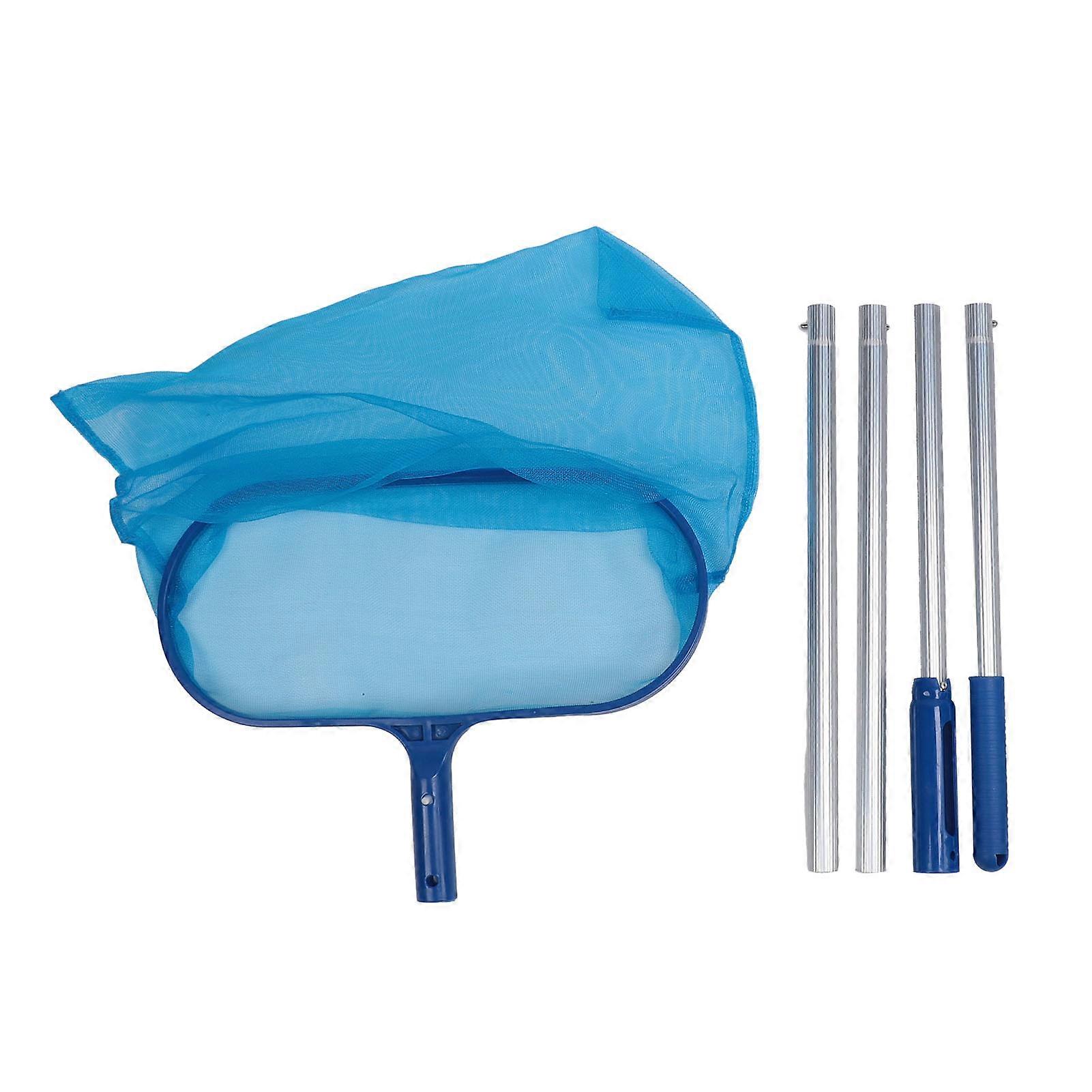 Professional Pool Cleaning Tool Set With Leaf Skimmer Net And 4 Poles, Swimming Pool Maintenance Kit For Bottom And Walls