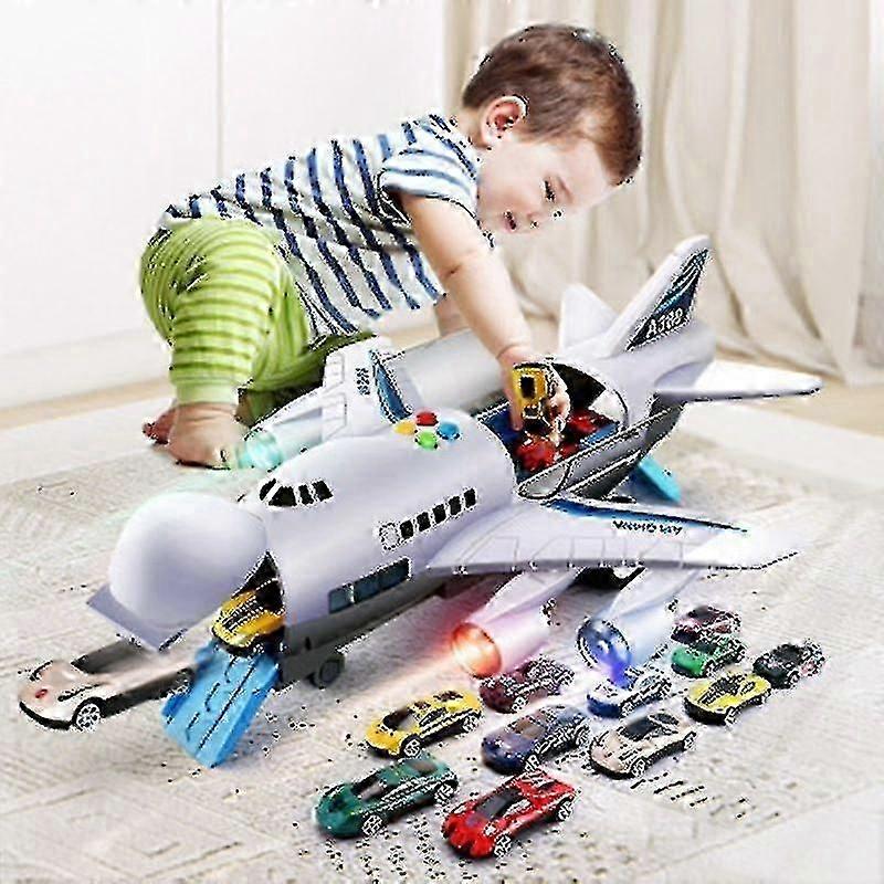Toy airplane music story simulation track inertia children's toy airplane large passenger airplane c